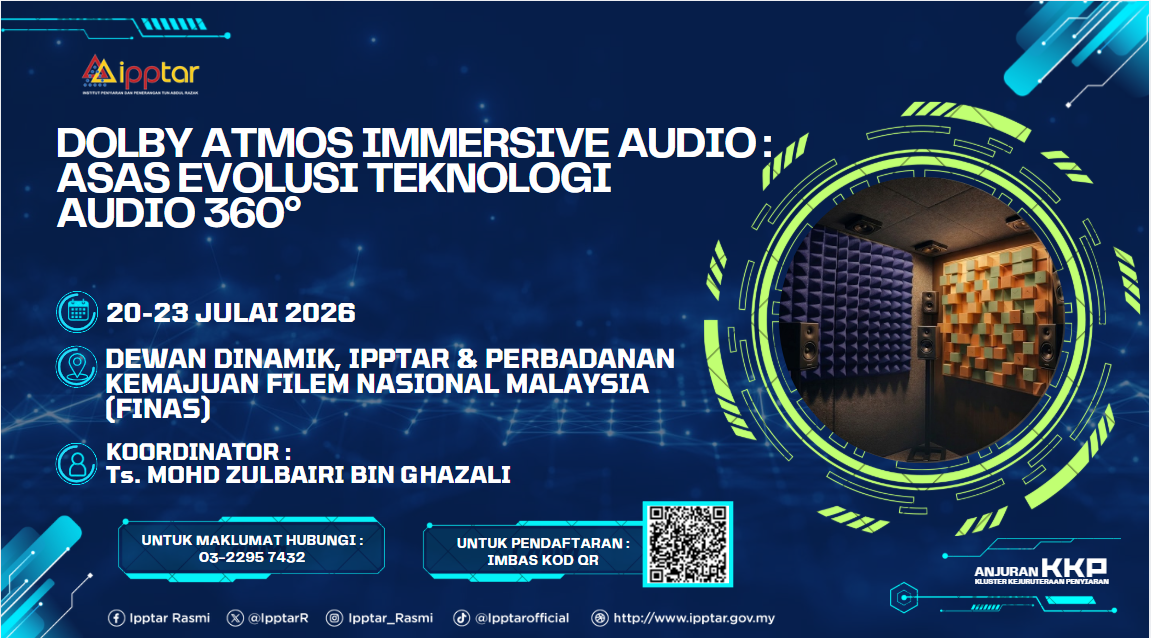 Banner DOLBY ATMOS IMMERSIVE AUDIO : ASAS EVOLUSI TEKNOLOGI AUDIO 360°