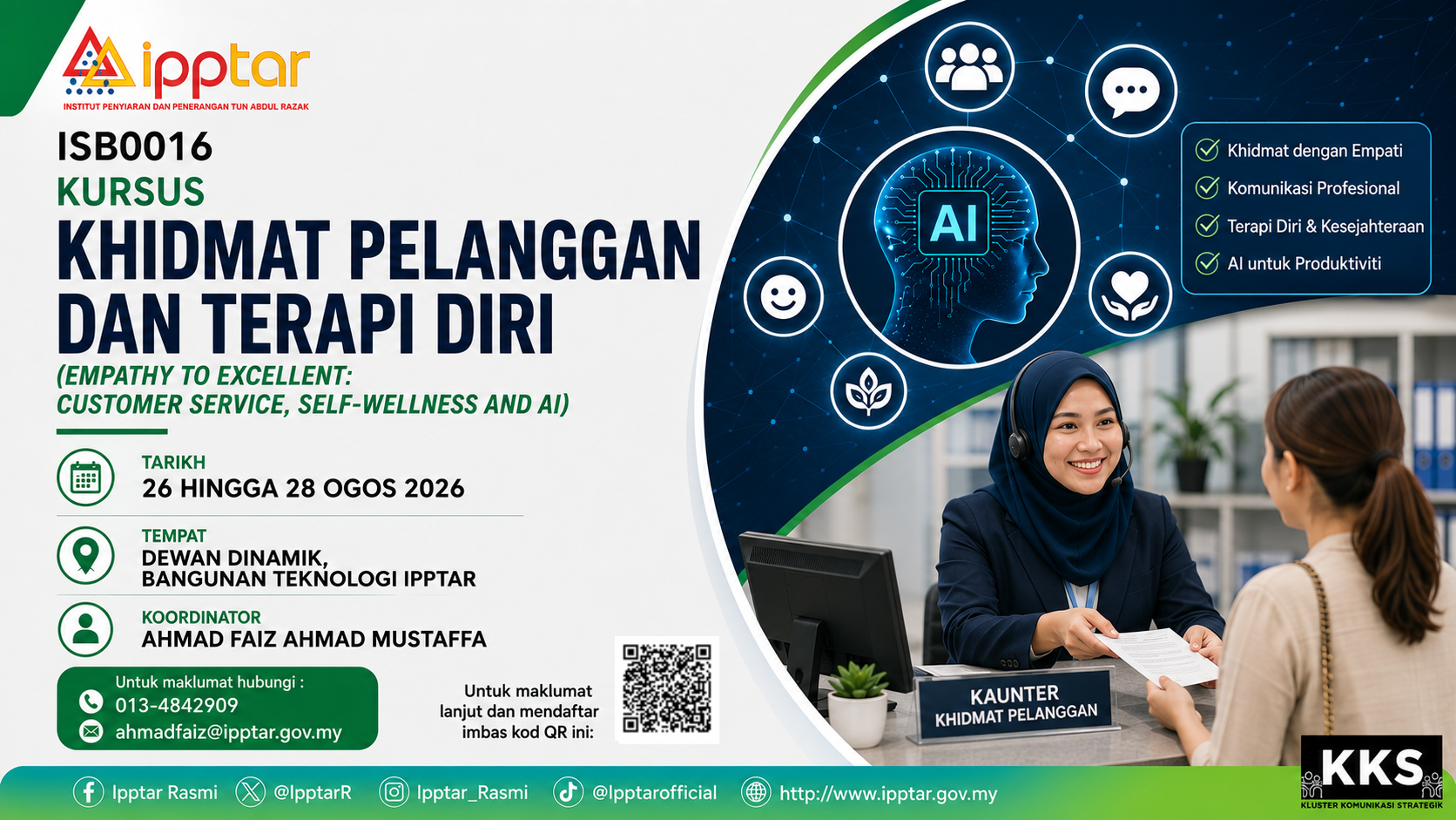 Banner KURSUS KHIDMAT PELANGGAN DAN TERAPI DIRI