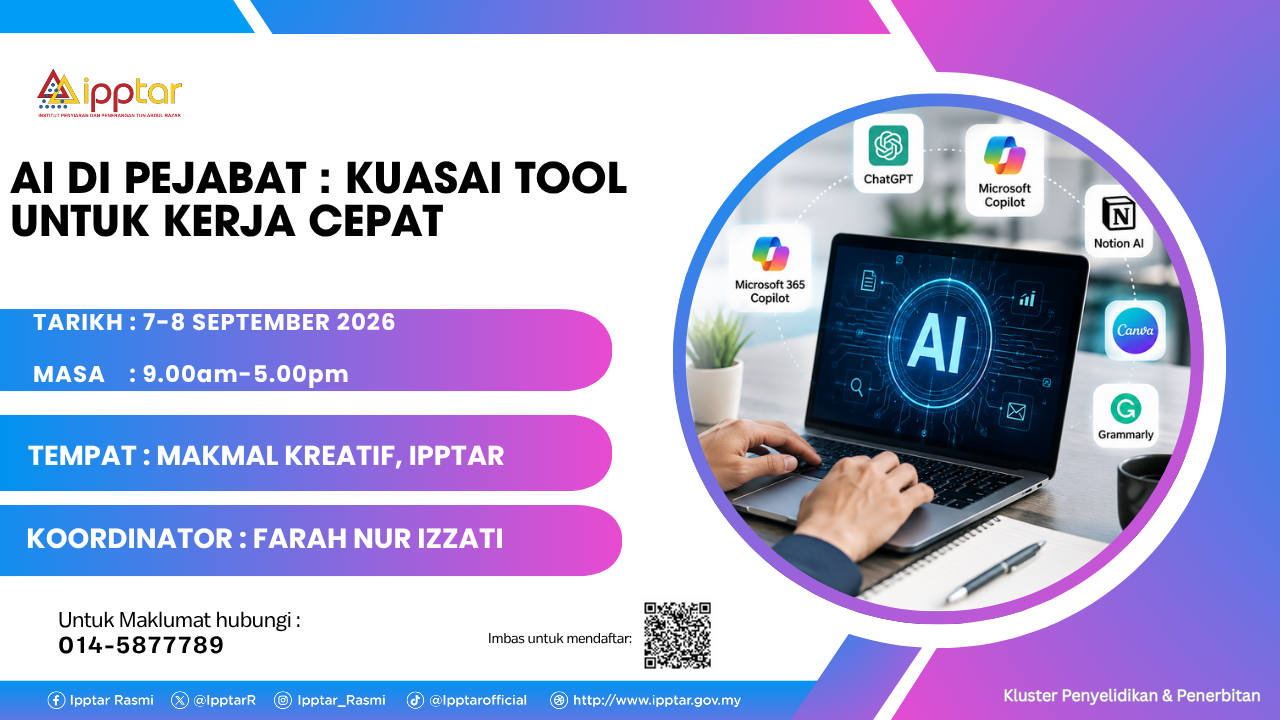 Banner AI DI PEJABAT : KUASAI TOOL UNTUK KERJA CEPAT